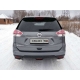 Защита заднего бампера уголки 60 мм ТСС для Nissan X-Trail 2015-2018